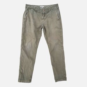 ALEX MILL Army Green Olive Chino Pant Trouser Mens Size 33W